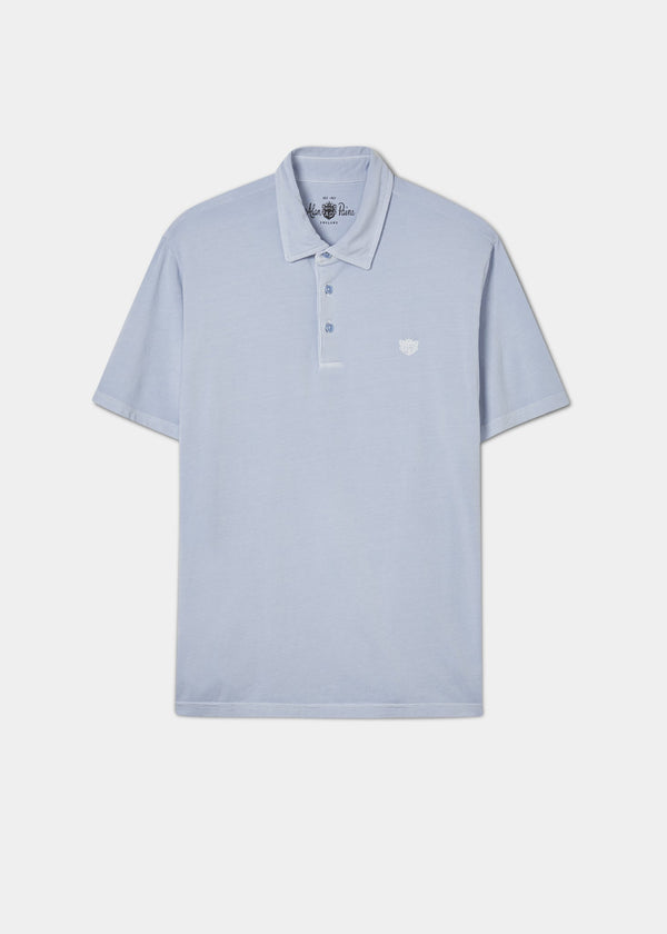 alan paine Fritton Pique Polo Shirt In Light Blue