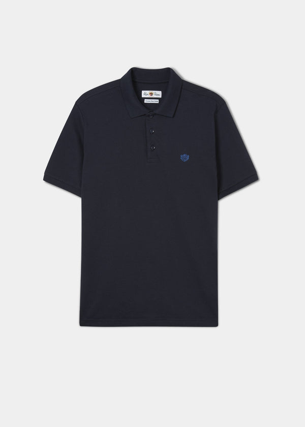 alan paine Fritton Pique Polo Shirt In Navy