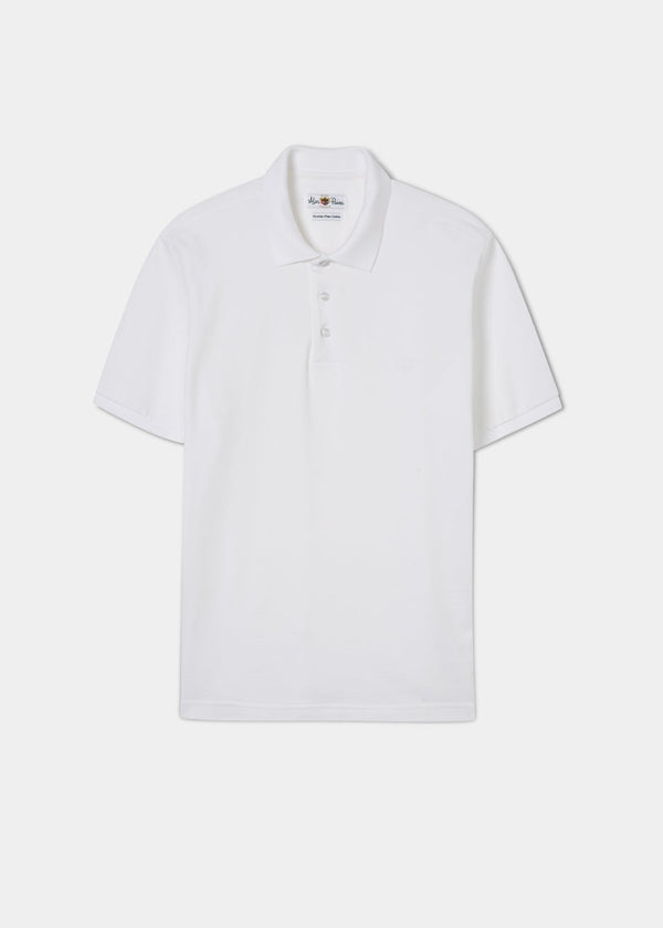 alan paine Fritton Pique Polo Shirt In White