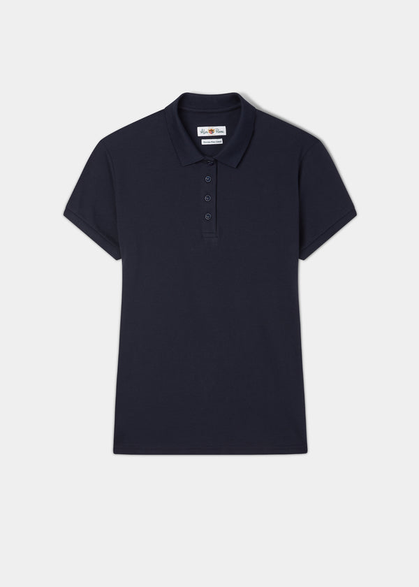 alan paine Ladies Pique Polo Shirt In Navy