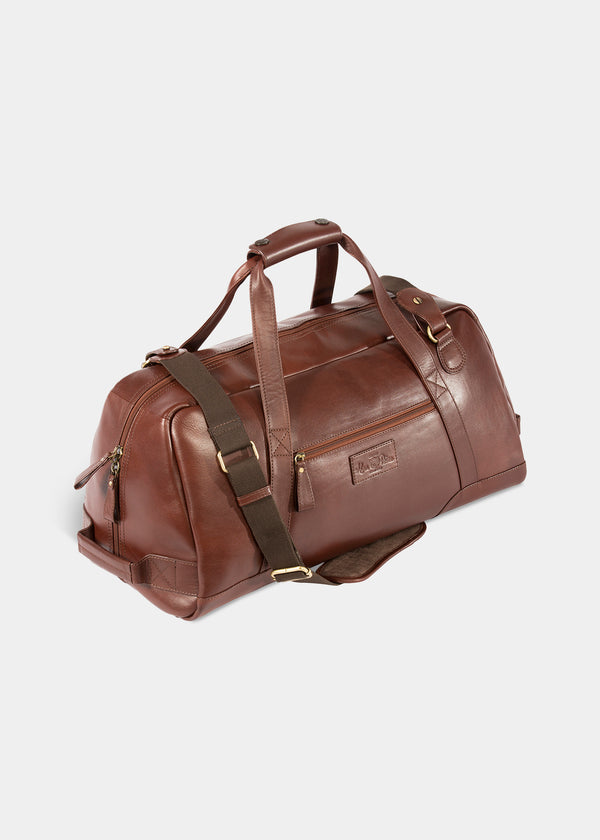 alan paine Leather Travel Bag In Oak