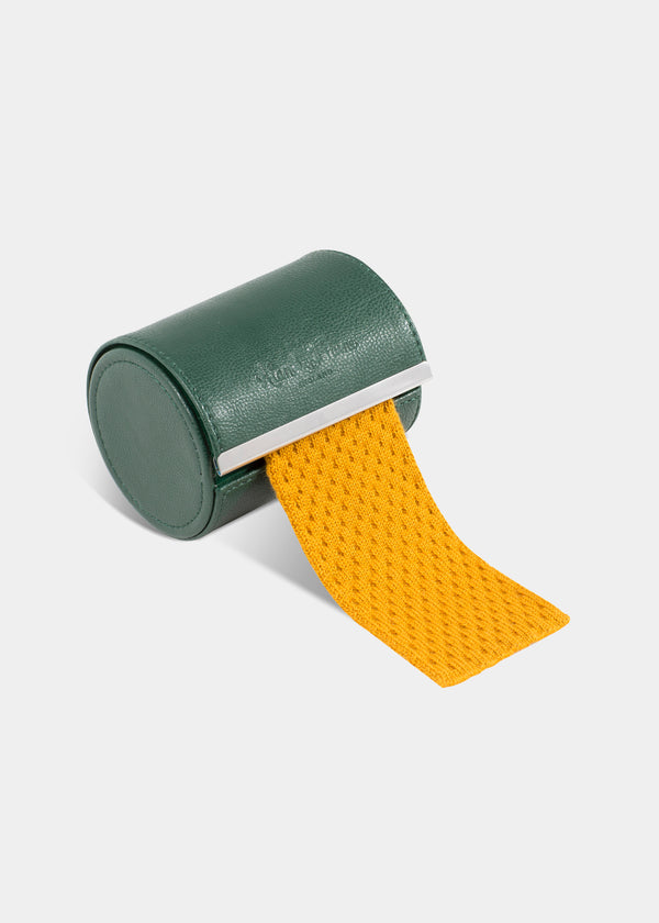 alan paine Men's Knitted Wool Tie In Gold