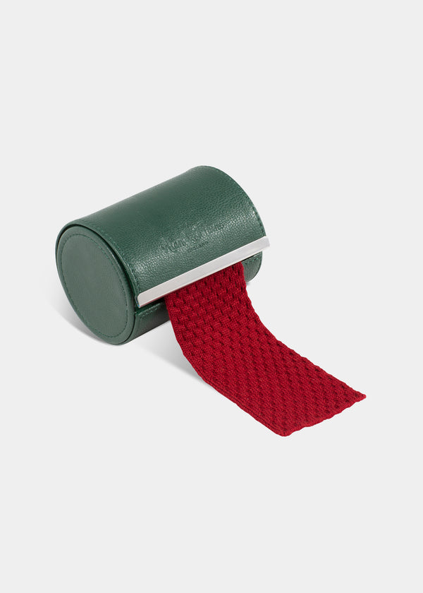 alan paine Men's Knitted Wool Tie In Red