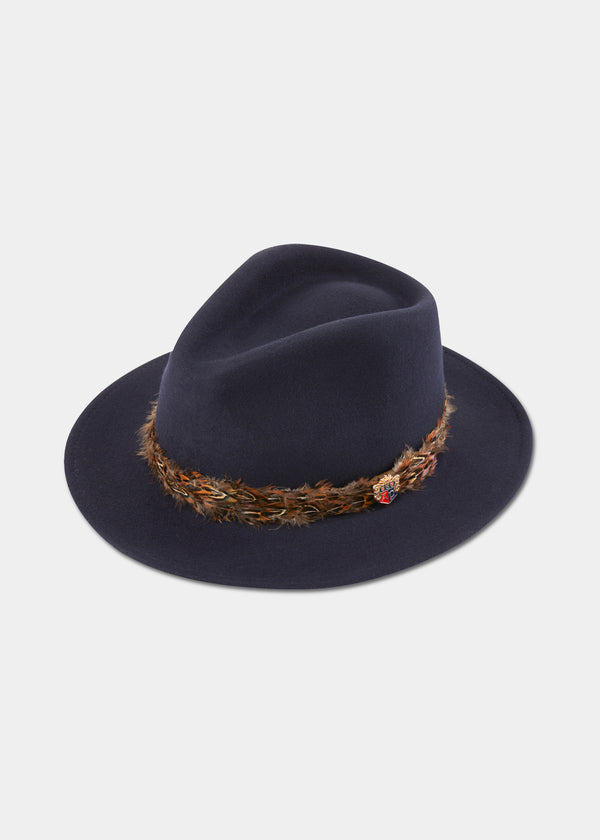 alan paine Richmond Ladies Fedora In Navy