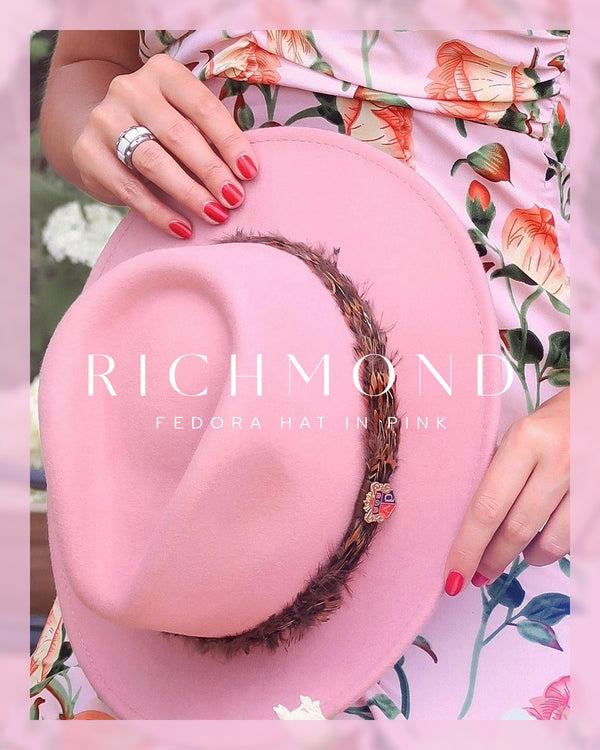 Alan Paine Richmond Ladies Fedora In Pink