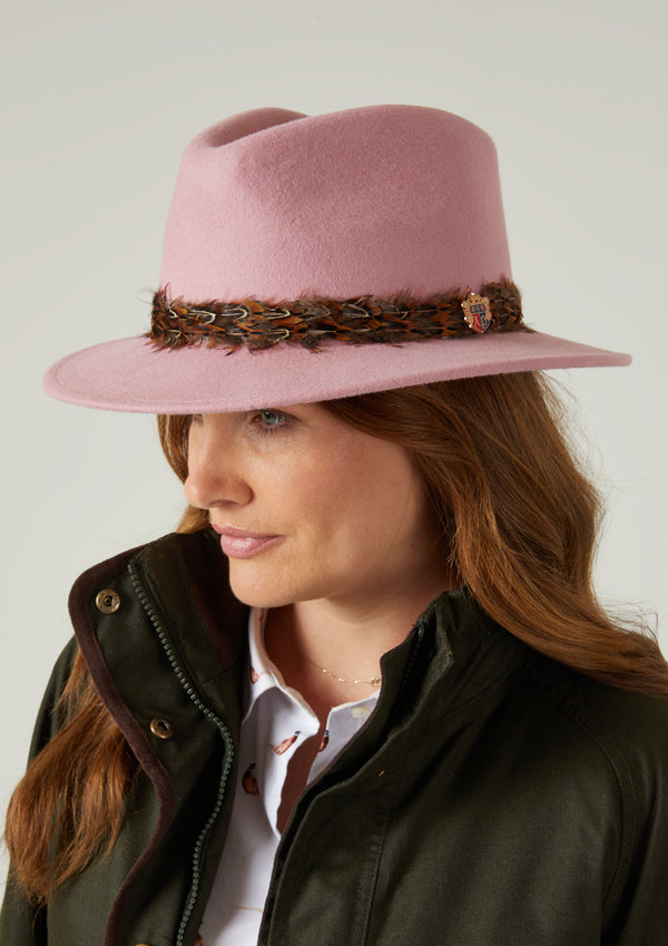 Alan Paine Richmond Ladies Fedora In Pink