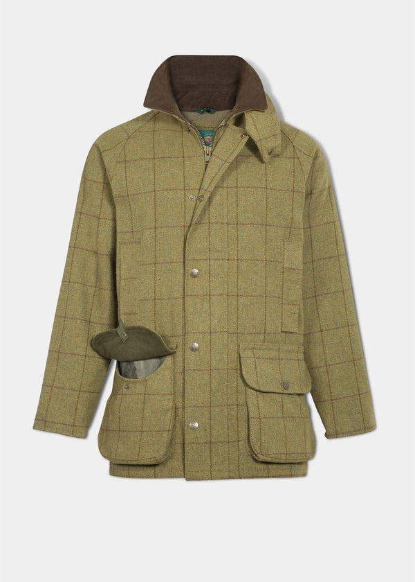 alan paine Rutland Children's Tweed Coat In Lichen