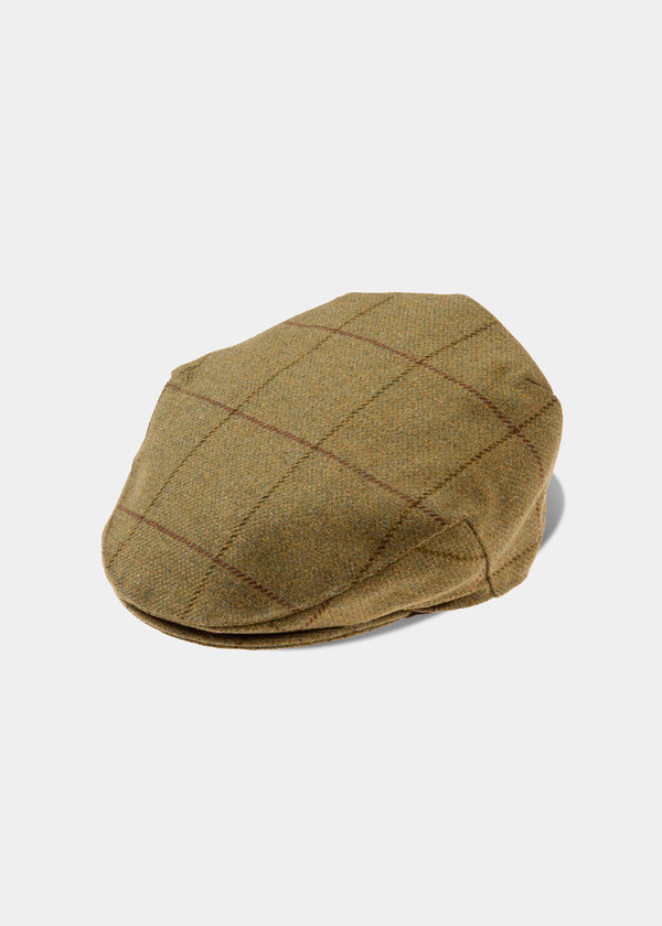 alan paine Rutland Men's Tweed Flat Cap In Lichen