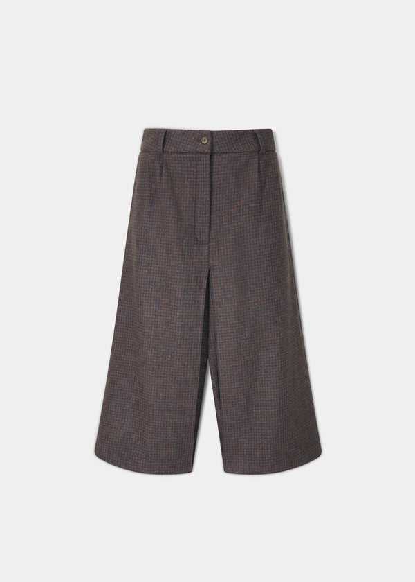 alan paine Surrey Ladies Tweed Culottes In Bramble