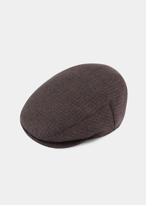 alan paine Surrey Men's Tweed Flat Cap In Bramble