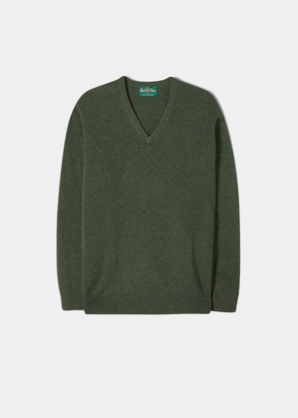 alan paine Albury Geelong Wool Jumper in Rosemary - Regular Fit