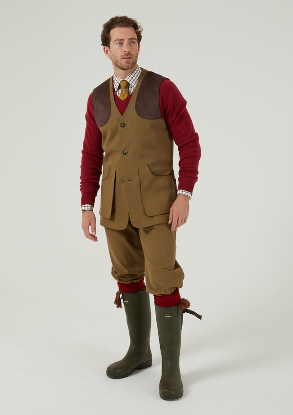 Alan Paine Axford Men's Waterproof Lightweight Shooting Waistcoat In Aspen - Shooting Fit