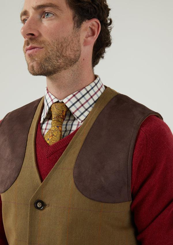 Alan Paine Axford Men's Waterproof Lightweight Shooting Waistcoat In Aspen - Shooting Fit