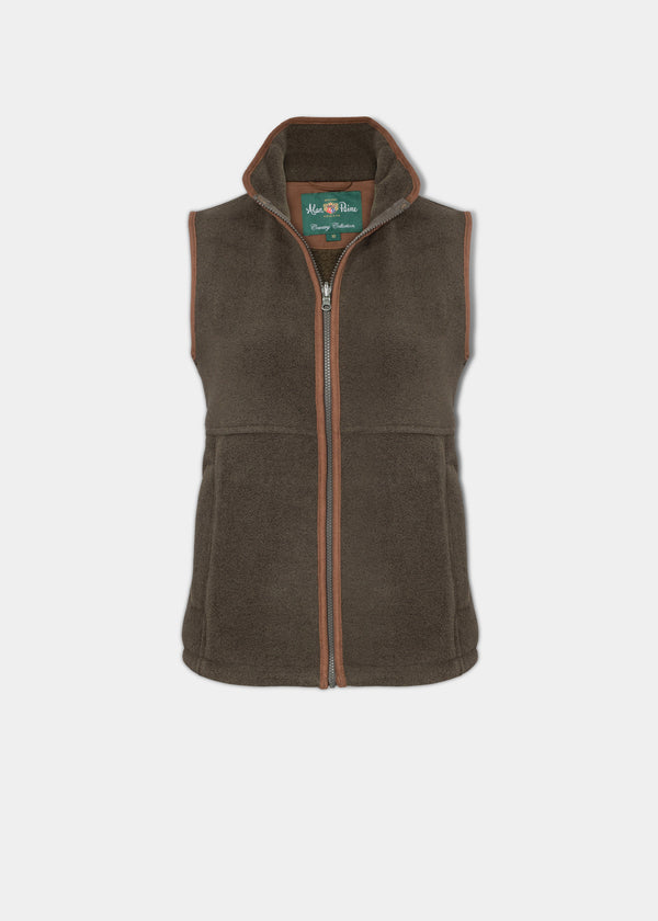alan paine Aylsham Ladies Fleece Gilet In Green - Regular Fit
