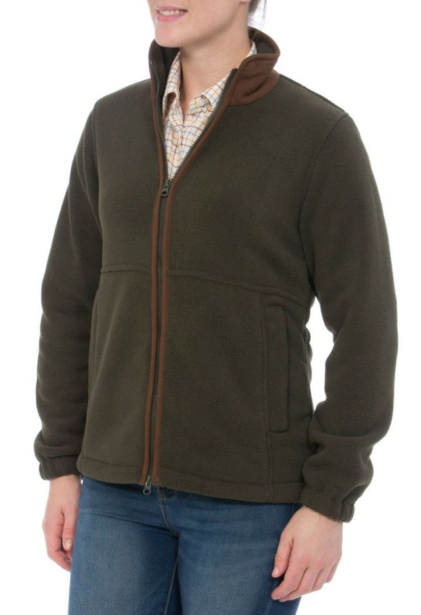 Alan Paine Aylsham Ladies Fleece Jacket In Green - Regular Fit