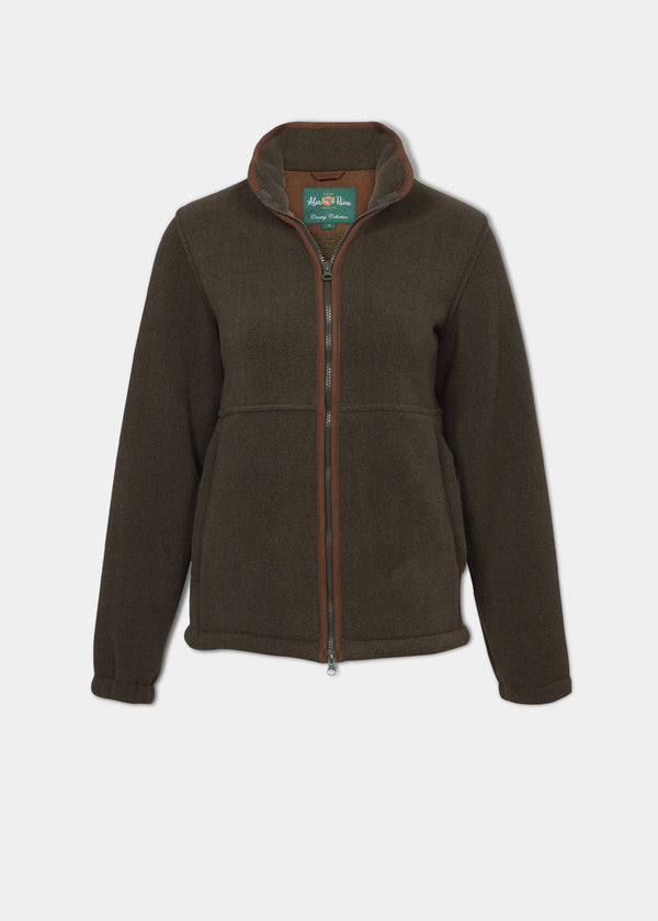 alan paine Aylsham Ladies Fleece Jacket In Green - Regular Fit