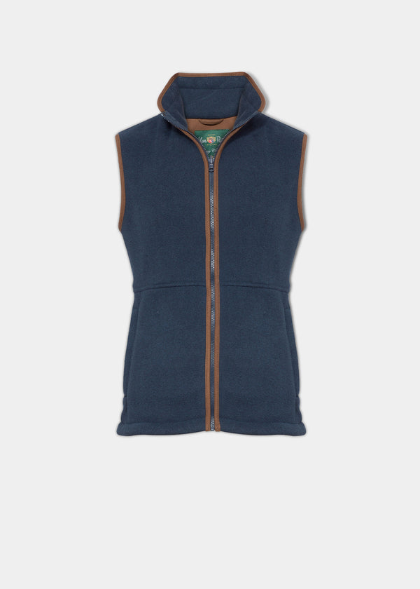 alan paine Aylsham Men's Fleece Gilet In Blue Steel - Regular Fit