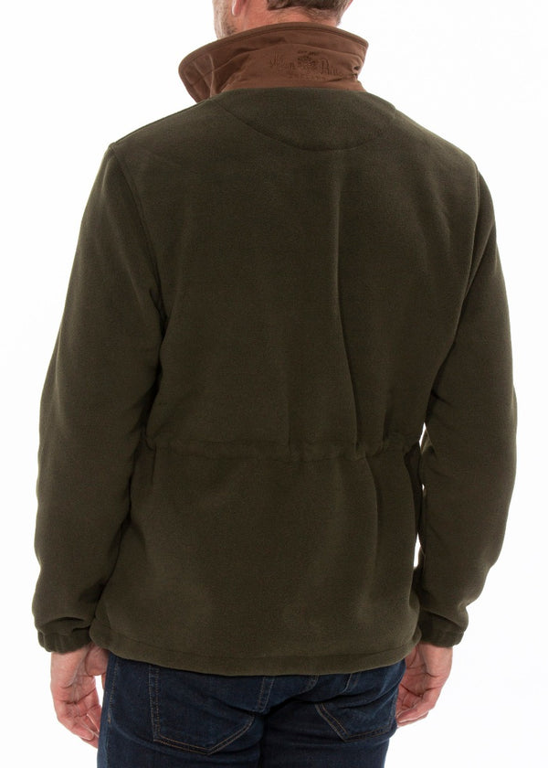 Alan Paine Aylsham Men's Fleece Windblock In Green - Regular Fit