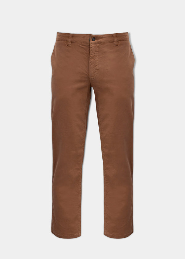 alan paine Bamforth Men's Chino Trouser In Taupe - Regular Fit