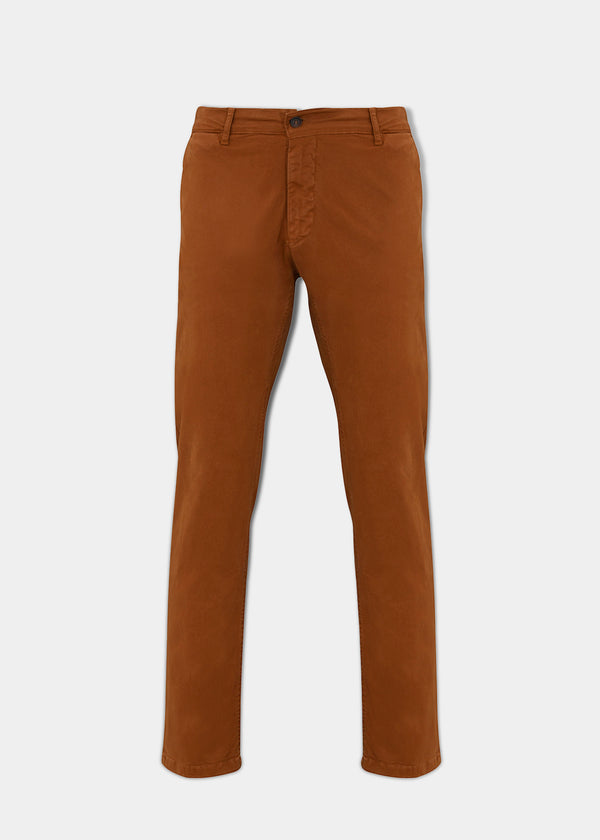 alan paine Bamforth Men's Chino Trouser In Tobacco - Regular Fit
