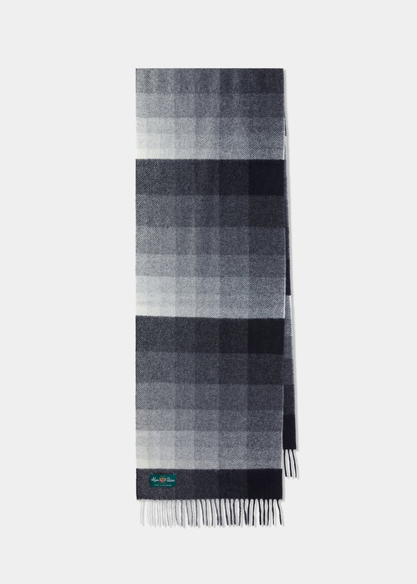 alan paine Bradfield Faded Stripe Scarf in Charcoal