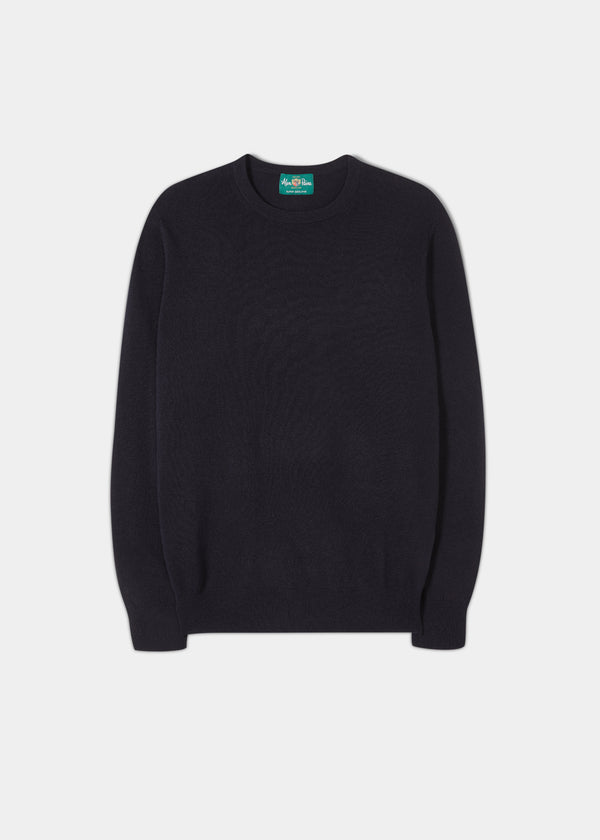 alan paine Brisbane Geelong Wool Jumper in Dark Navy - Regular Fit