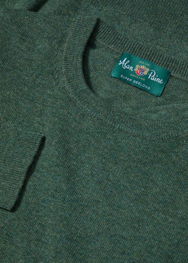 Alan Paine Brisbane Geelong Wool Jumper In Rosemary - Regular Fit
