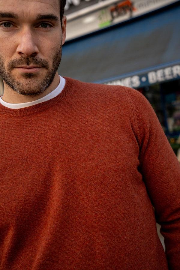 Alan Paine Brisbane Geelong Wool Jumper In Tiger - Regular Fit