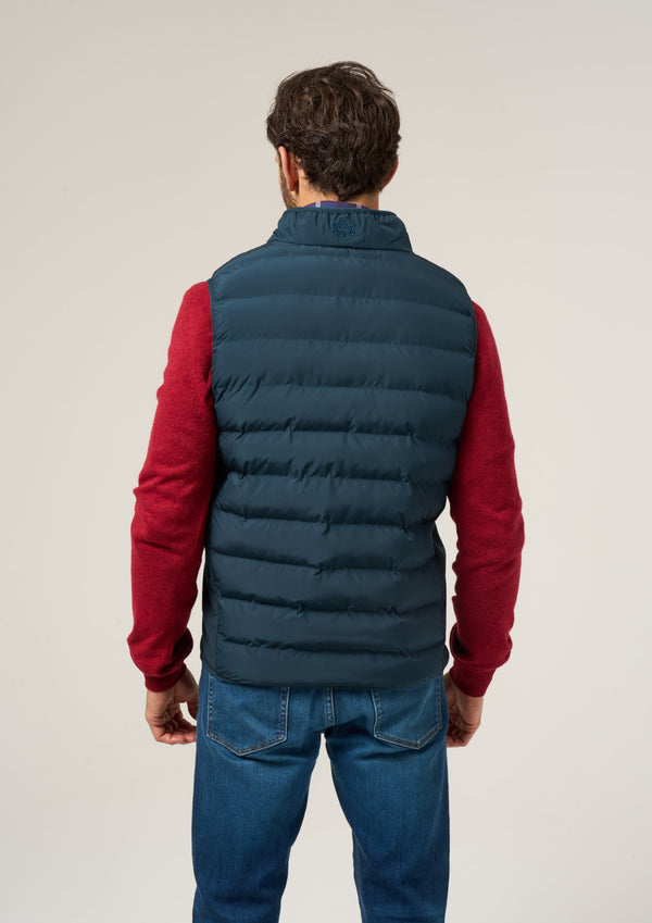 Alan Paine Calsall Men's Hybrid Gilet In Navy - Regular Fit