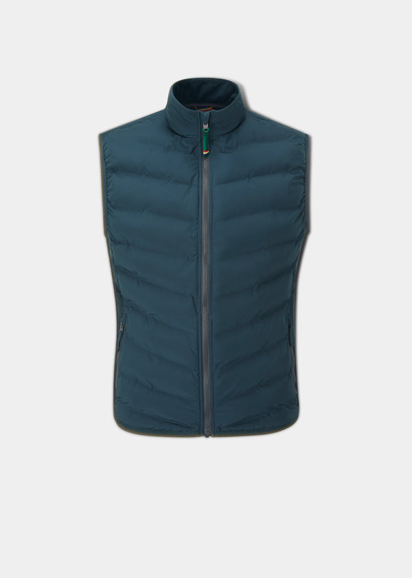 alan paine Calsall Men's Hybrid Gilet In Navy - Regular Fit