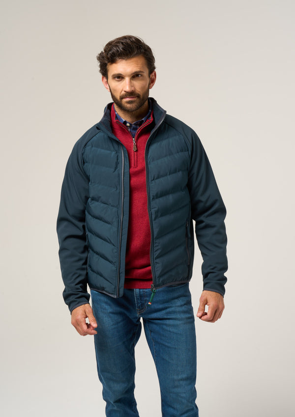 Alan Paine Calsall Men's Hybrid Jacket In Navy - Regular Fit