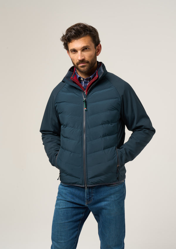 Alan Paine Calsall Men's Hybrid Jacket In Navy - Regular Fit