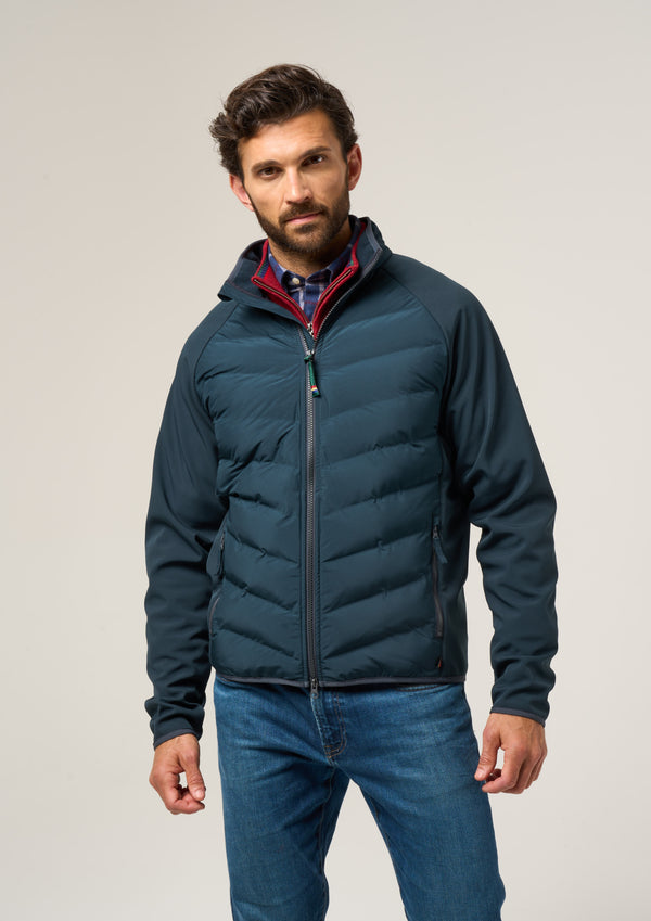 Alan Paine Calsall Men's Hybrid Jacket In Navy - Regular Fit