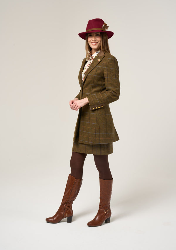 Alan Paine Combrook Ladies Mid-Thigh Coat In Hazel - Regular Fit