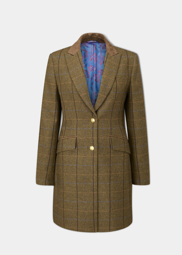 alan paine Combrook Ladies Mid-Thigh Coat In Hazel - Regular Fit