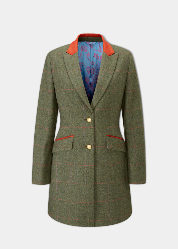 alan paine Combrook Ladies Mid-Thigh Coat In Heath - Regular Fit