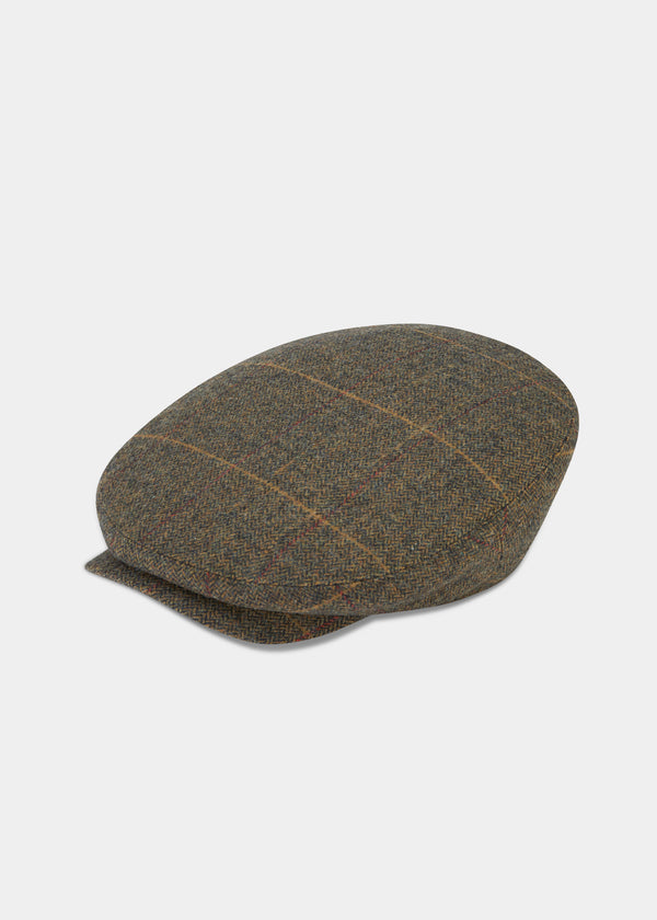 alan paine Combrook Men's Tweed Balmoral Cap In Teak