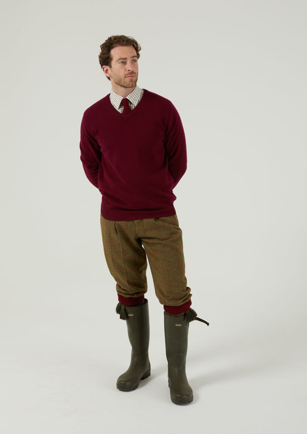 Alan Paine Combrook Men's Tweed Shooting Breeks In Sage
