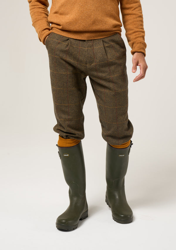 Alan Paine Combrook Men's Tweed Shooting Breeks In Teak