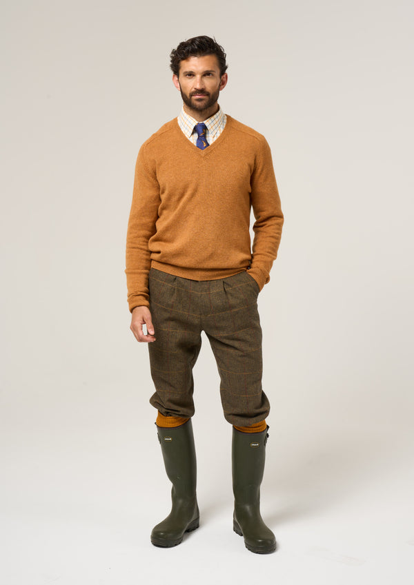 Alan Paine Combrook Men's Tweed Shooting Breeks In Teak