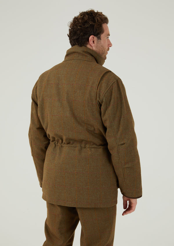 Alan Paine Combrook Men's Tweed Shooting Field Coat In Hawthorn - Shooting Fit
