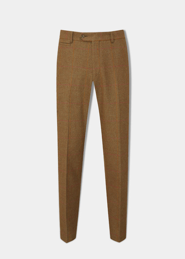 alan paine Combrook Men's Tweed Trousers In Hawthorn - Regular Fit