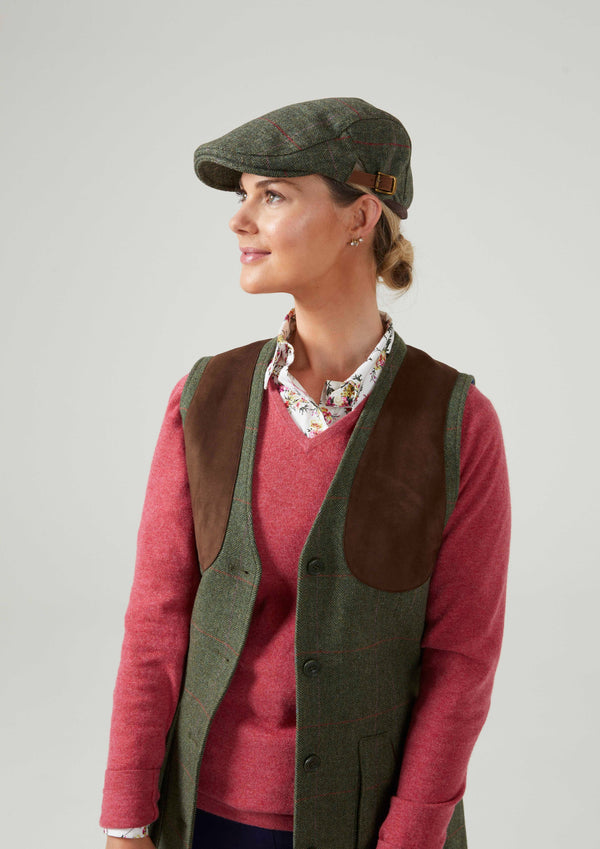 Alan Paine Combrook Unisex Tweed Country Cap In Heath