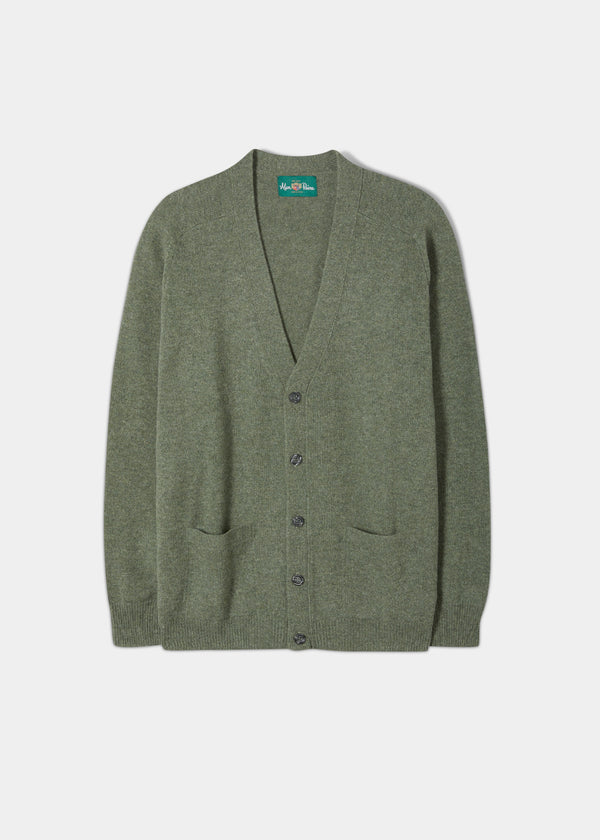 alan paine Cornwall Lambswool Cardigan in Landscape - Classic Fit