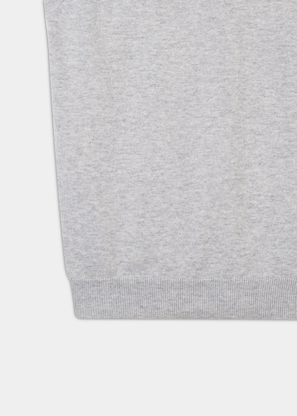 Alan Paine Ellerby Cotton Cashmere Slipover In Dove