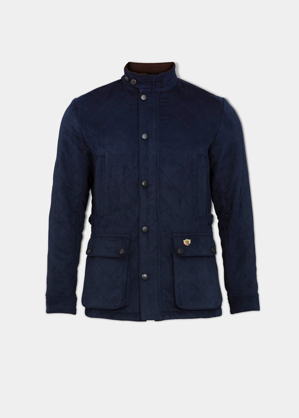 alan paine Felwell Men's Quilted Jacket In Dark Navy - Regular Fit