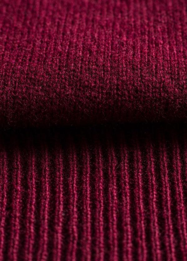 Alan Paine Hampshire Lambswool Jumper In Bordeaux - Classic Fit
