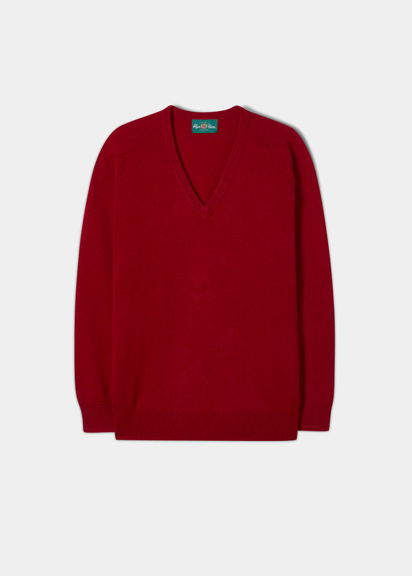 alan paine Hampshire Lambswool Jumper in Dubonnet - Classic Fit