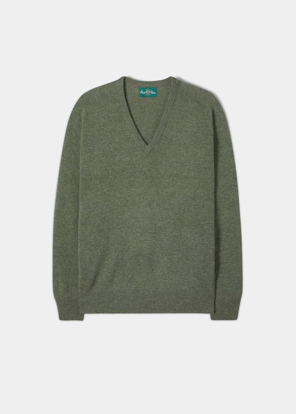 alan paine Hampshire Lambswool Jumper in Landscape - Classic Fit