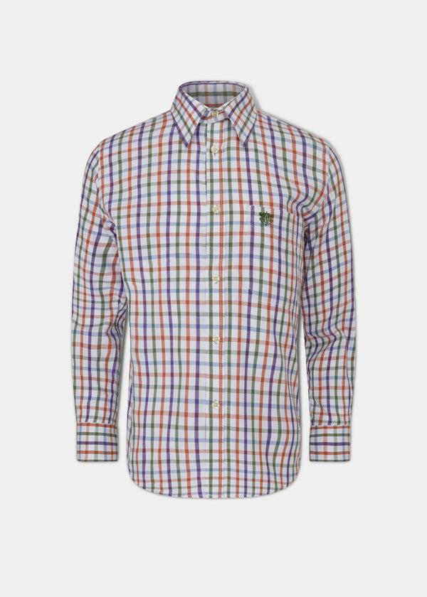 alan paine Ilkley Children's Check Country Shirt In Rust